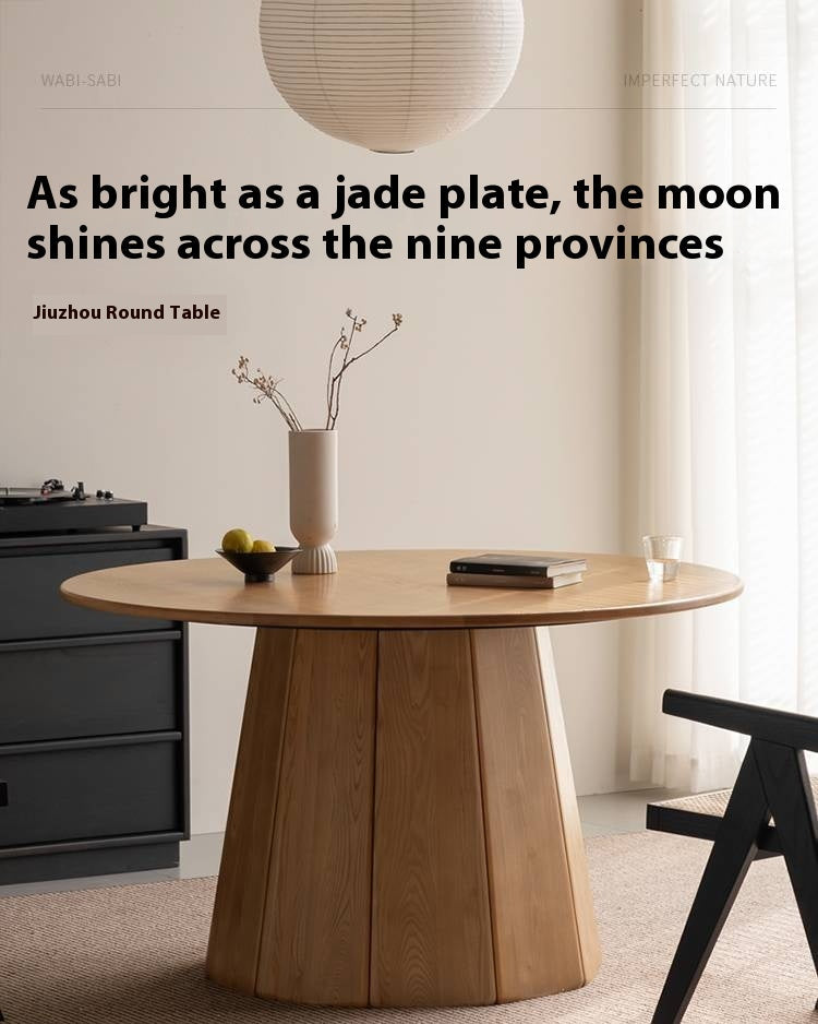 Ash Solid Wood Round Dining Table