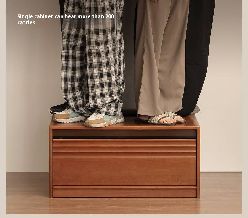 Poplar Solid Wood Antique Style Bookshelf Combination