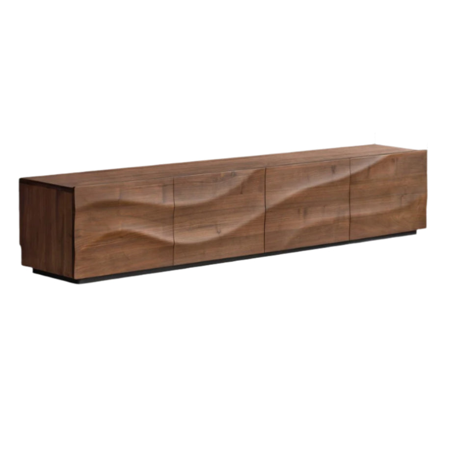 Black Walnut, Sandal Solid Wood Italian Light Luxury Style TV Stand