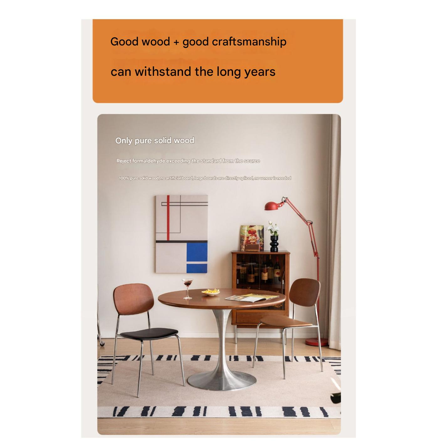 Beech Solid Wood Middle-Ancient Style Dining Chair