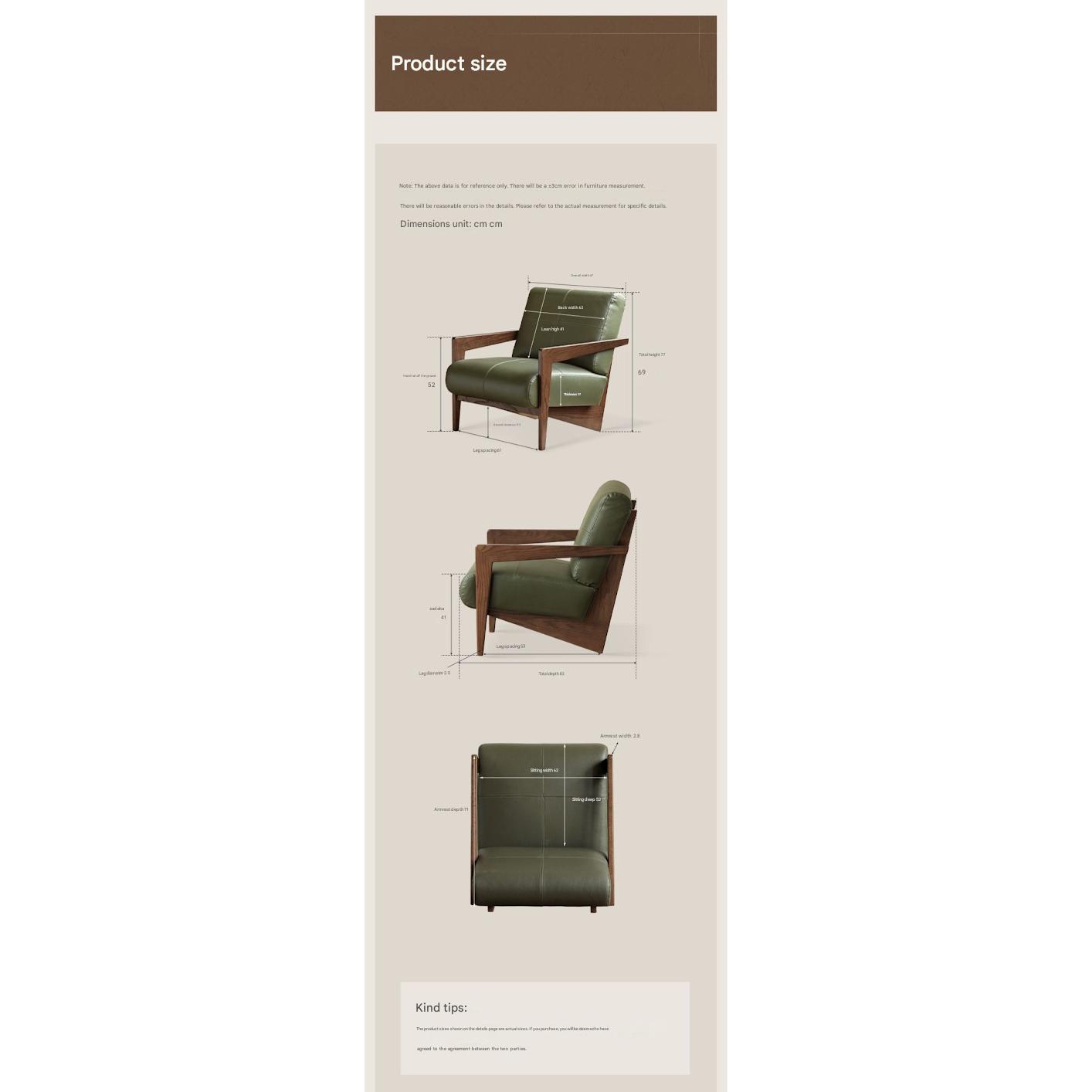 Oak Solid Wood Modern Chair