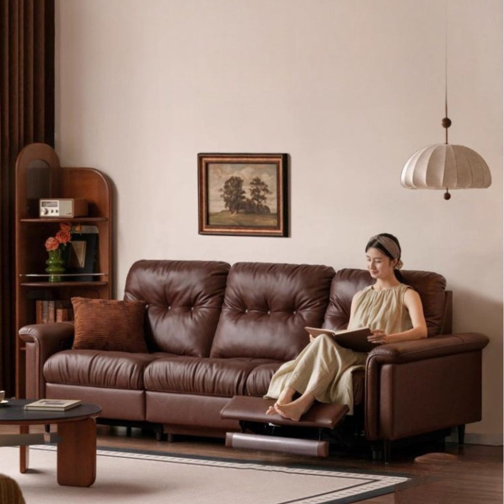 Leather French Retro Sofa