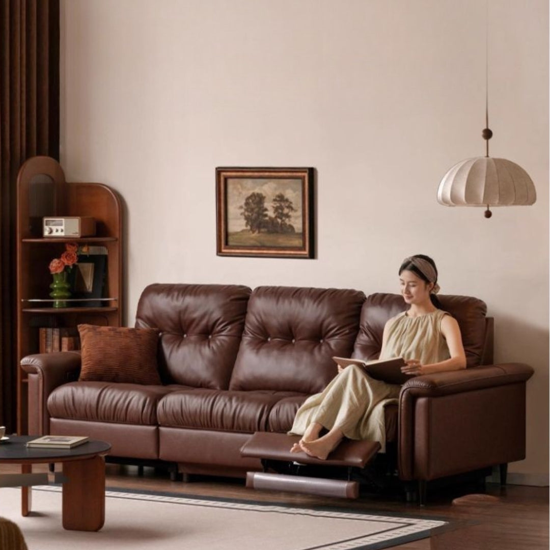 Leather French Retro Sofa