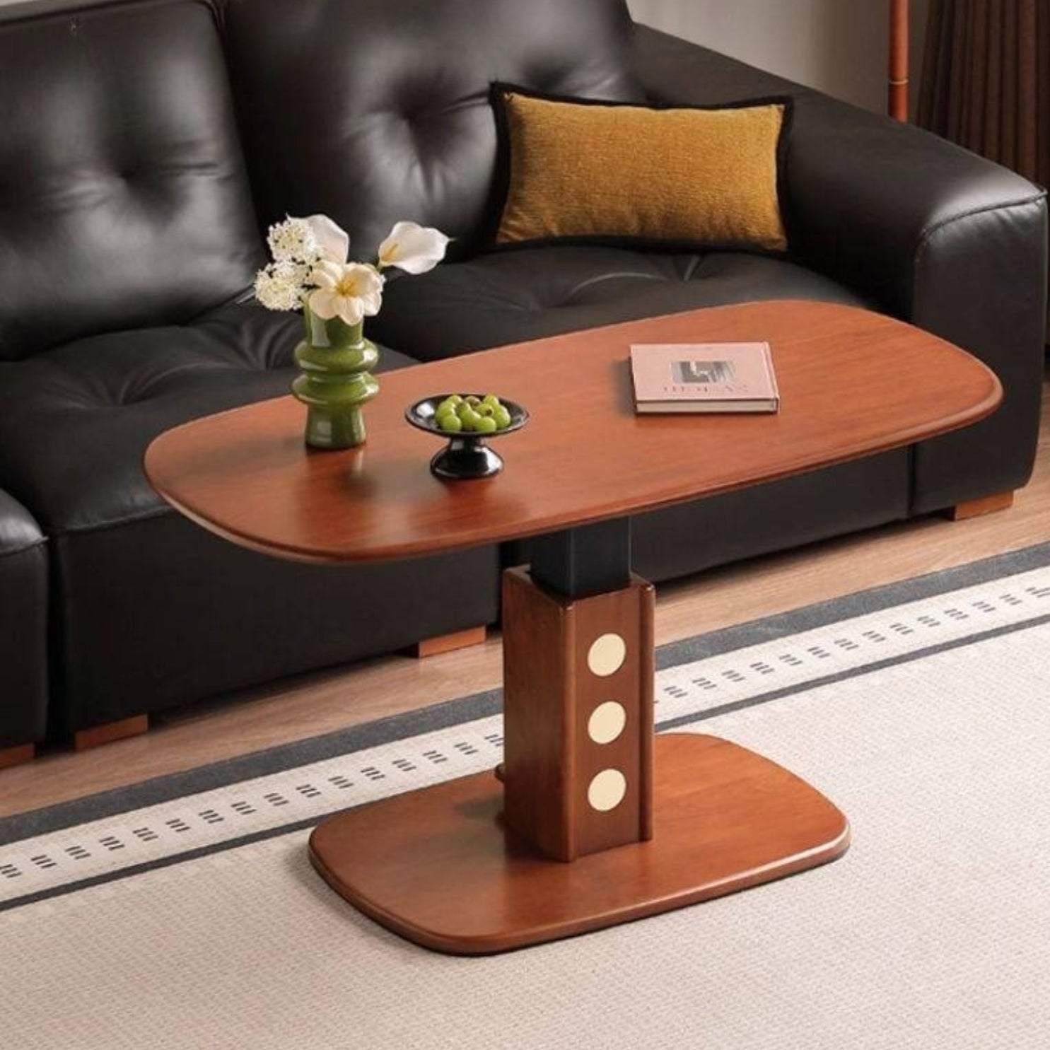 Poplar Solid Wood Ancient Style Elevating Tea Table