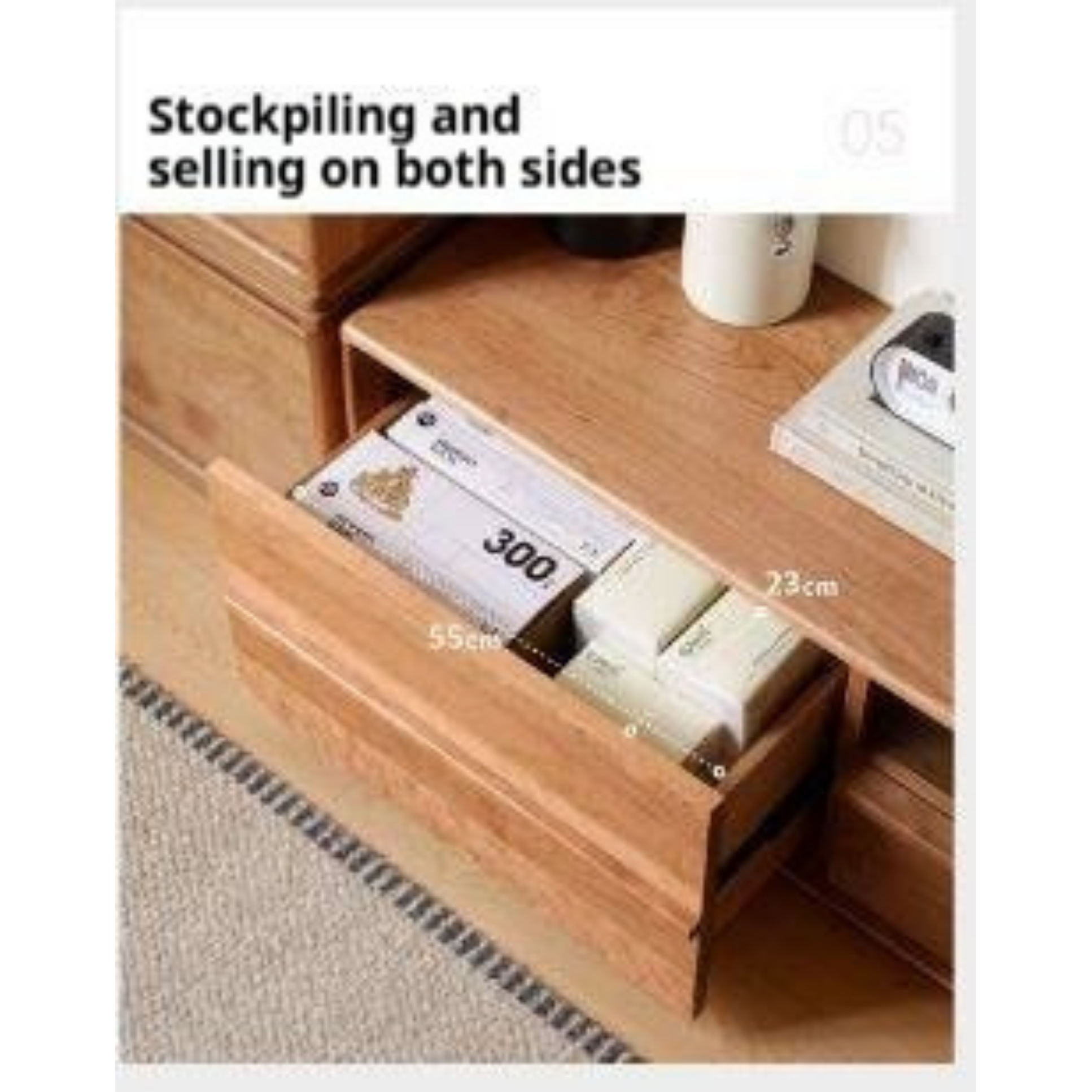 Cherry Solid Wood Modern Simple Floor TV Stand