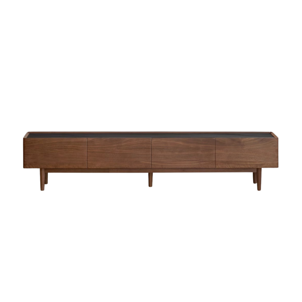 Black Walnut Solid Wood Modern TV Cabinet For Living Room