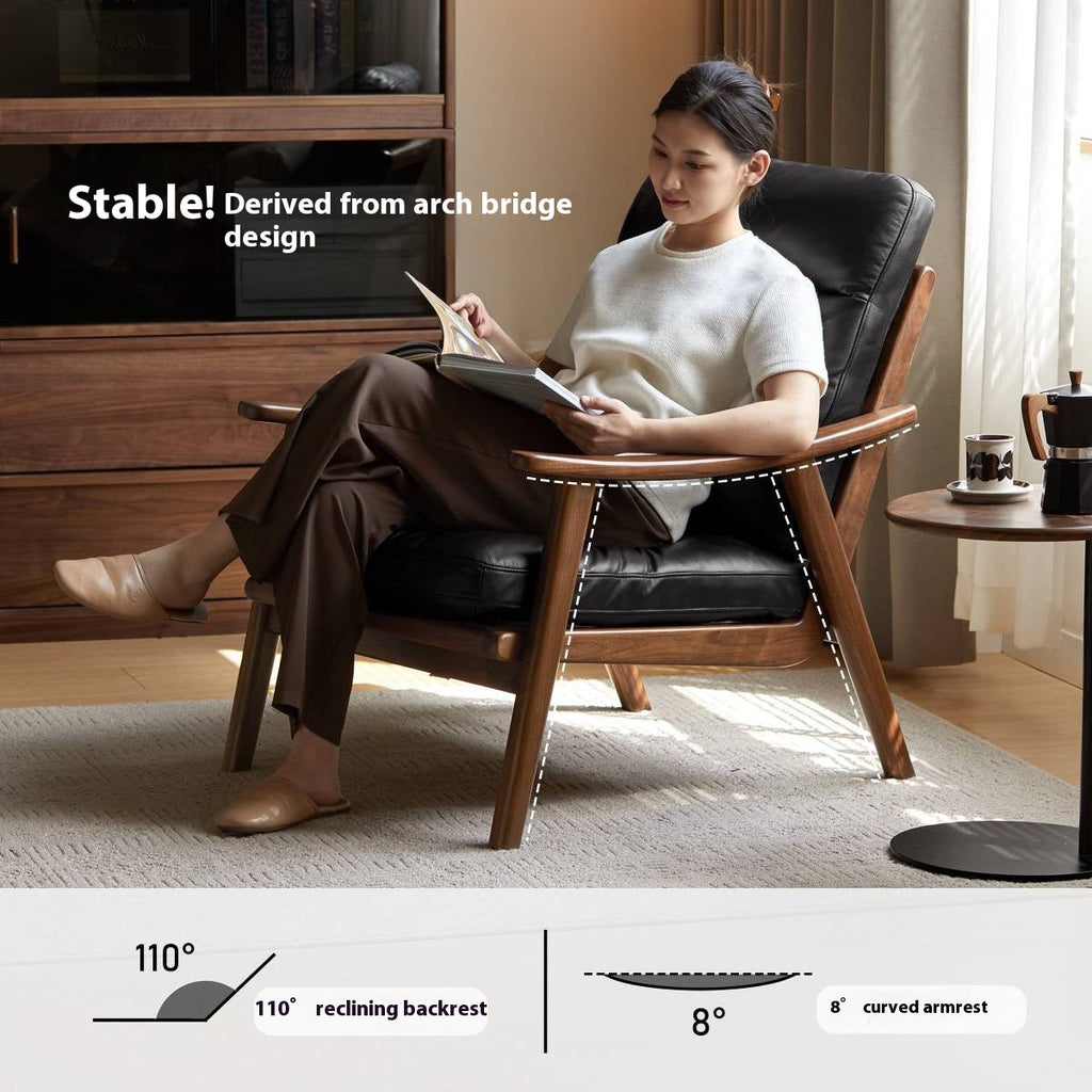 Ash, Black Walnut Solid Wood Armchair