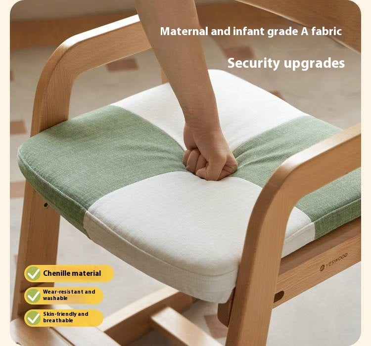 Beech Solid Wood Washable Kids Soft Chair