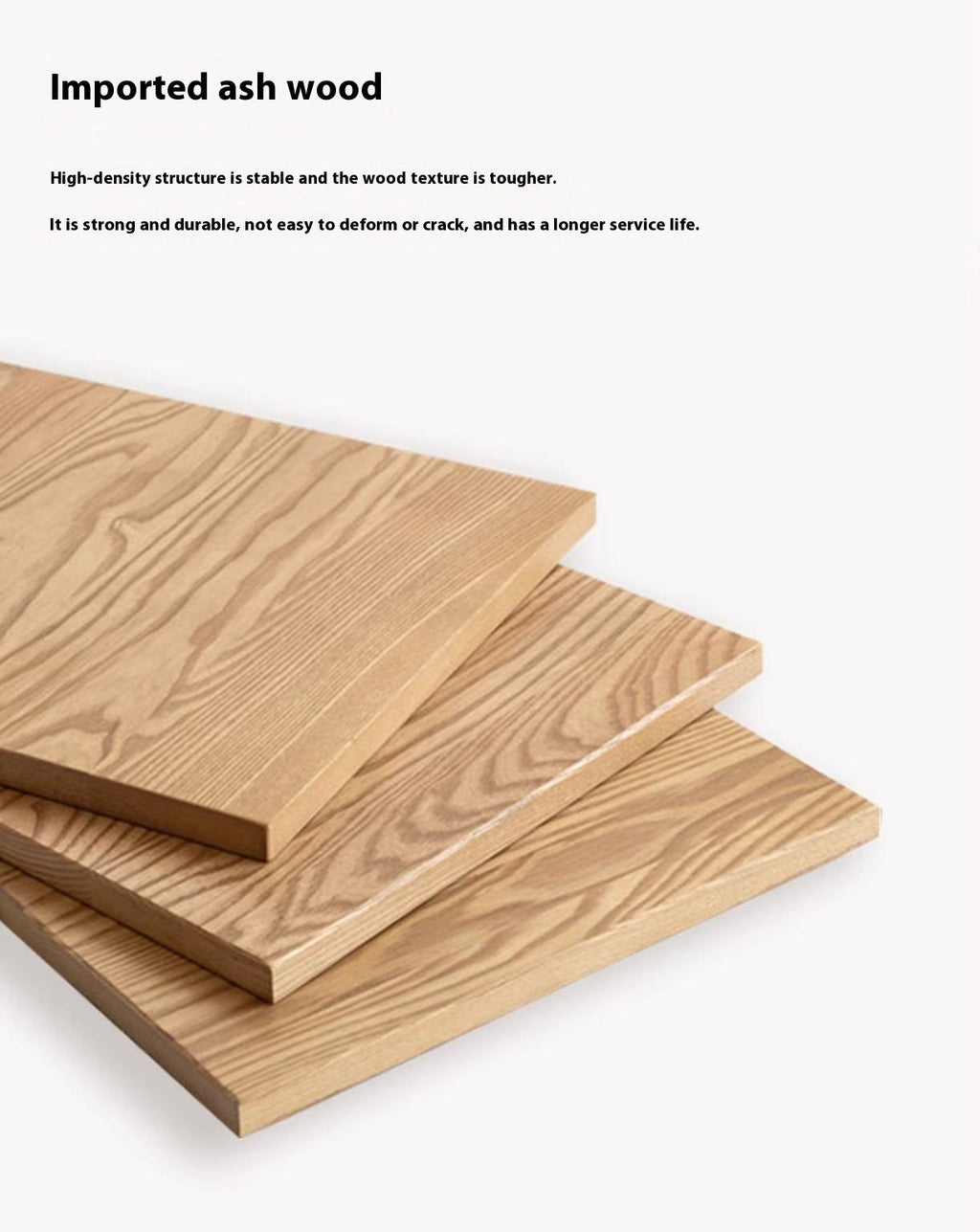 Ash Solid Wood Wabi-Sabi Style Coffee Table