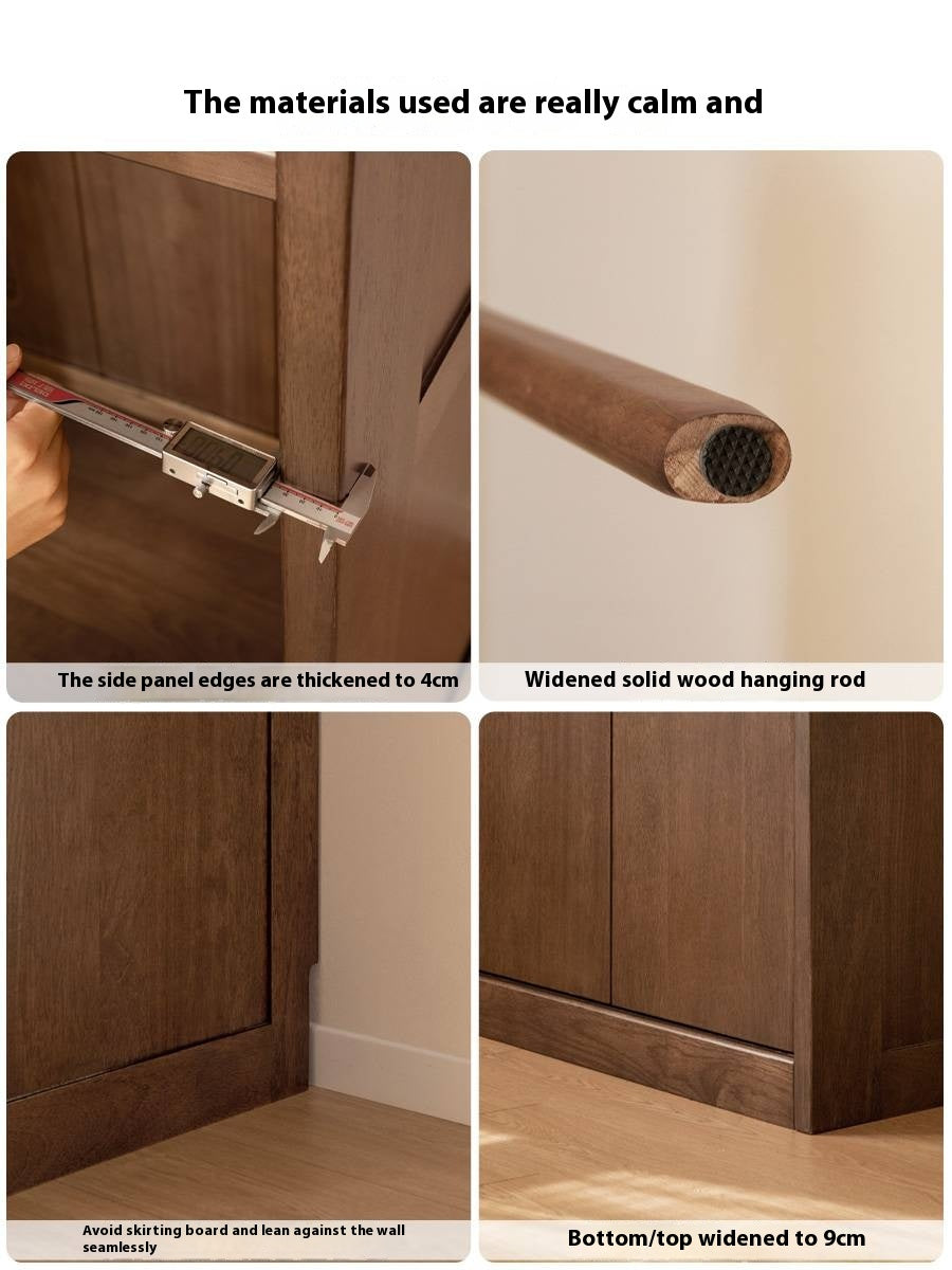 Golden Sandalwood Solid Wood Wardrobe.