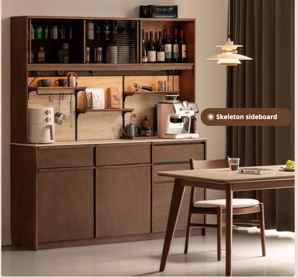 Black Walnut Solid Wood Vintage Rock Plate Dining Table