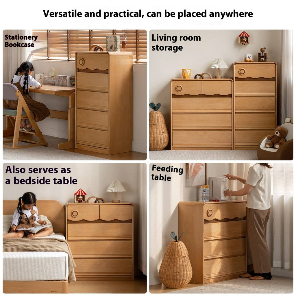 Beech Solid Wood Children's Chest of Drawers