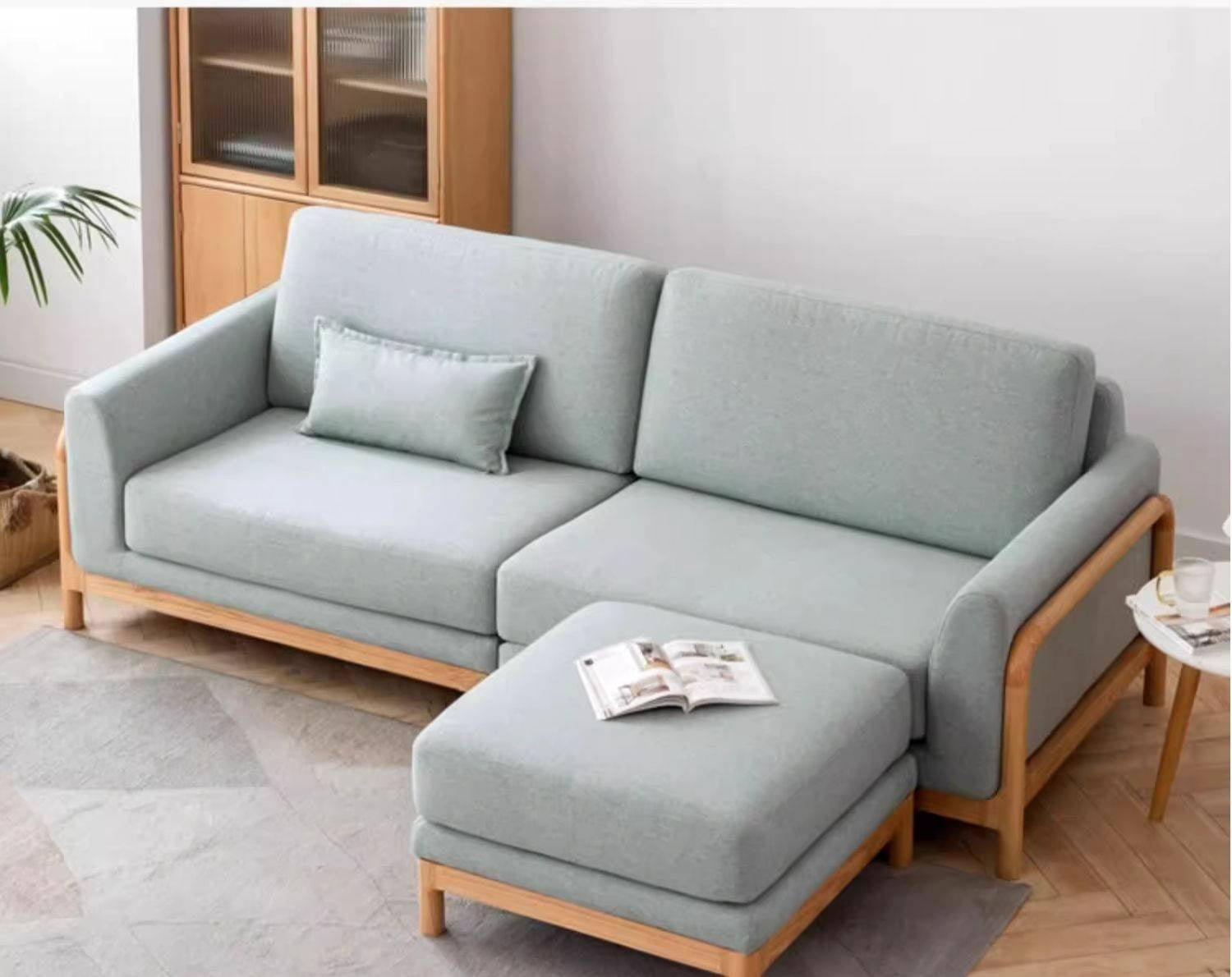 Fabric Wooden Modern Sofa Footstool