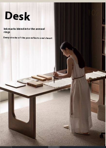 Black Walnut Solid Wood Wabi Sabi Style Large Board Dining Table