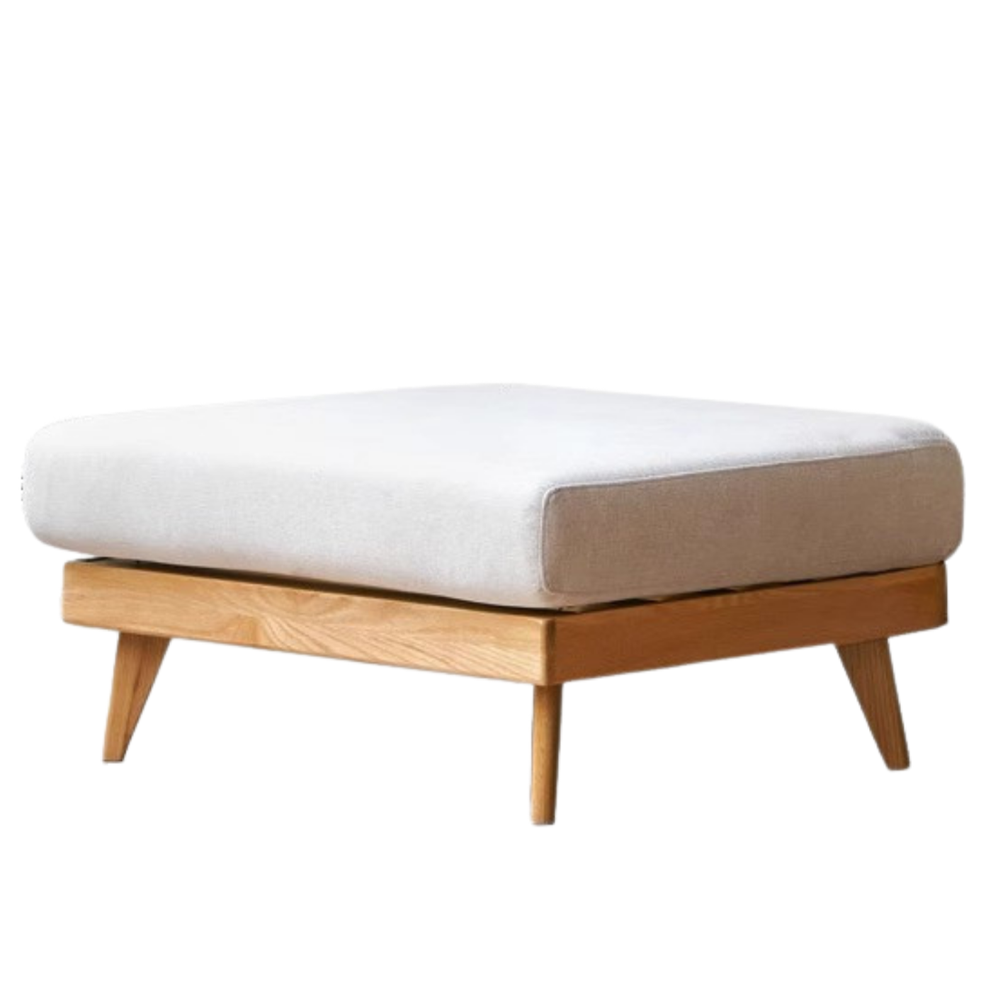 Black Walnut, Oak, Ash, Poplar Solid Wood Footstool Small Fabric Stool