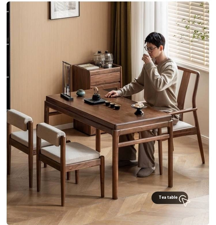 Black Walnut, Oak Solid Wood Tea Chair