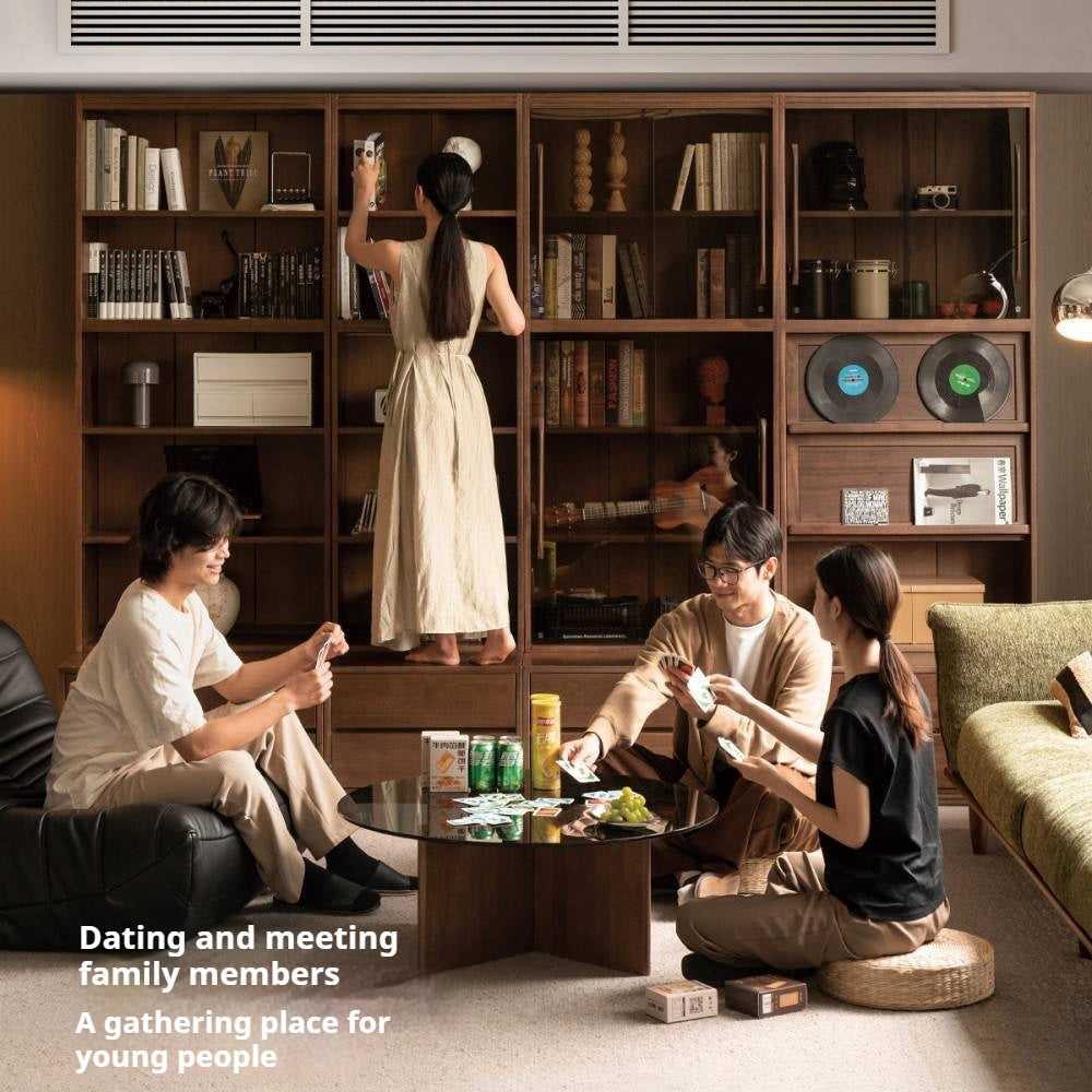 Sandalwood Solid Wood Combination Bookcase