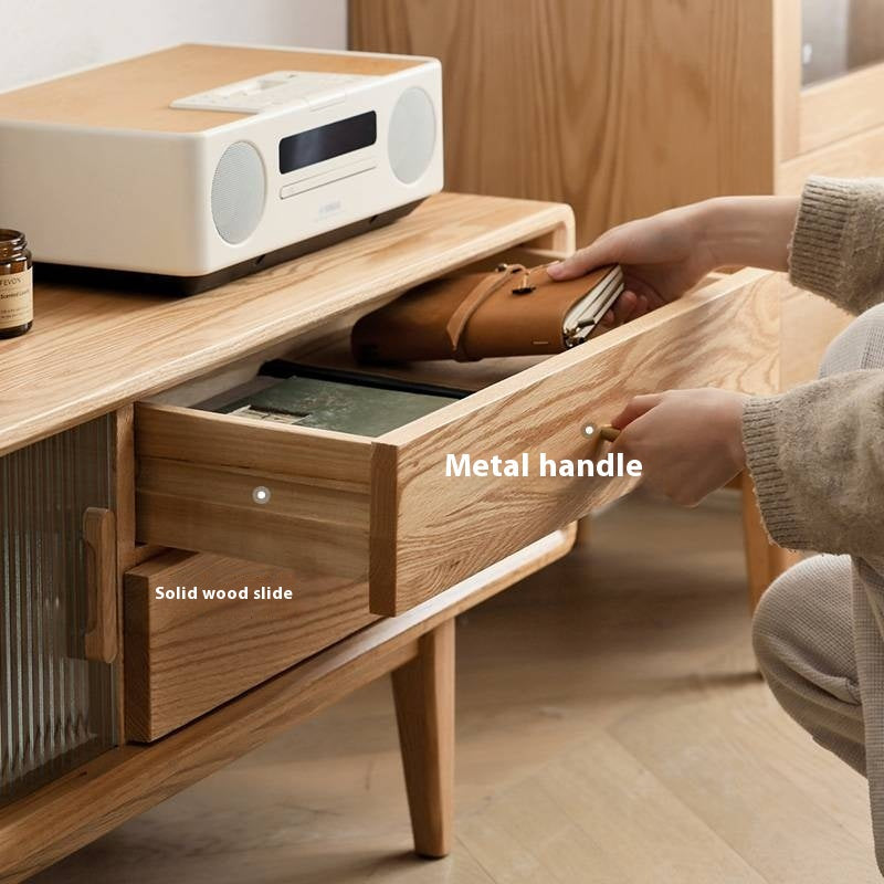 Oak Solid Wood Modern TV Cabinet