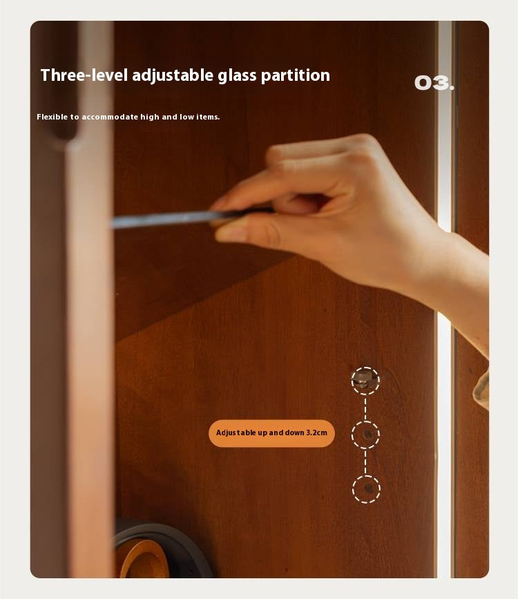 Poplar Solid Wood Bauhaus Style Side Cabinet