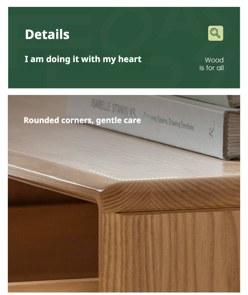 Ash Solid Wood Modern Style TV Stand