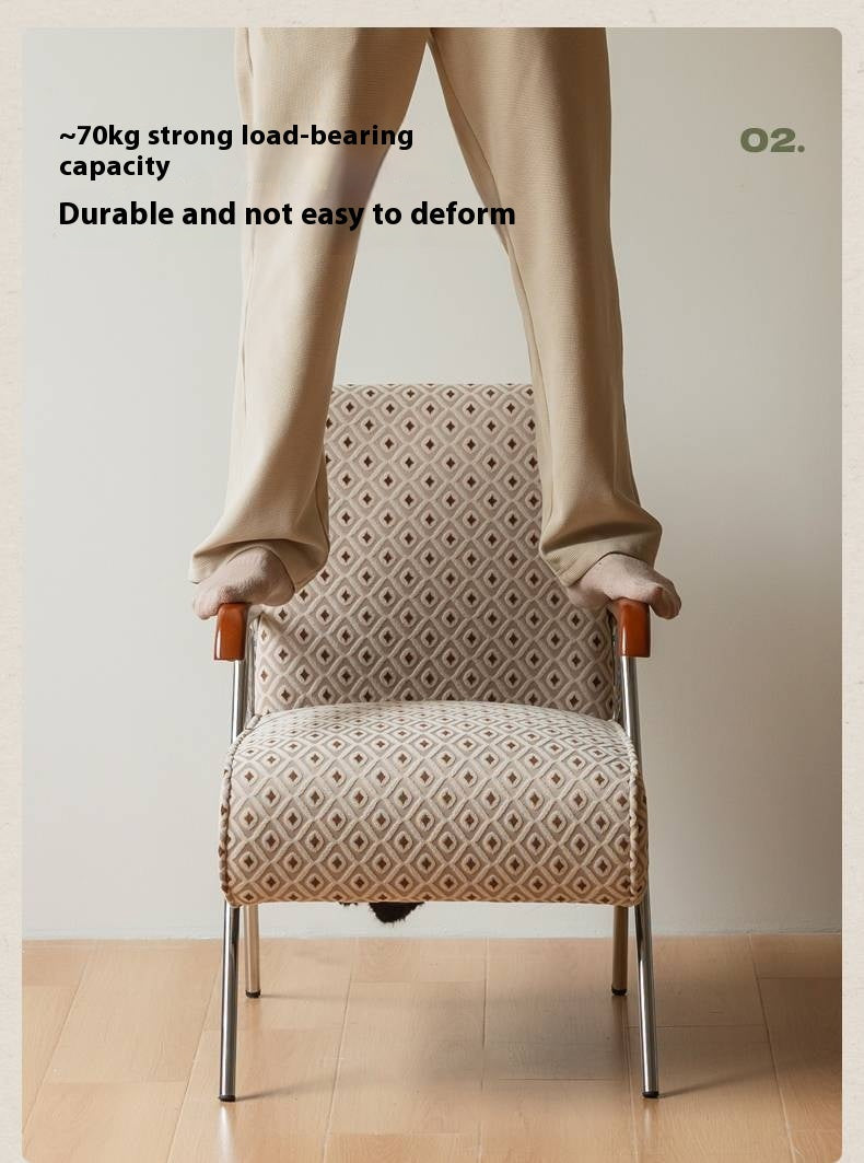 Beech Solid Wood Fabric Sofa Chair