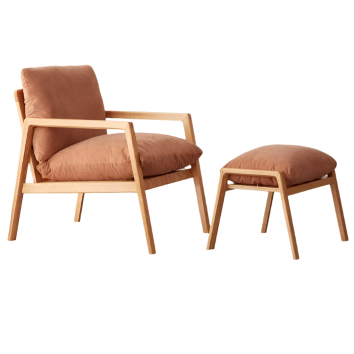 Oak Solid Wood Modern Leisure Lounge Chair