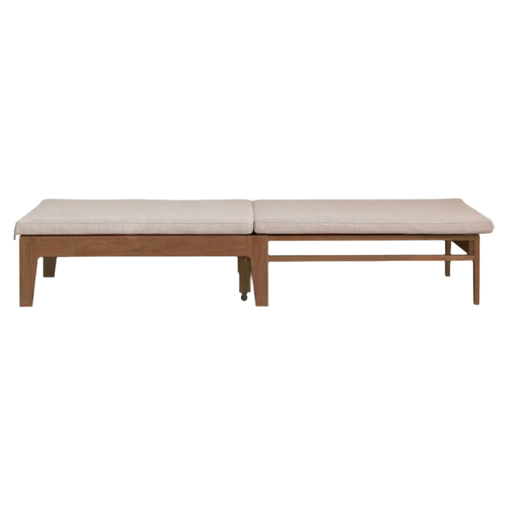 Oak, Solid RubberWood, Beech Solid Wood Sofa Bed Folding Single Bed