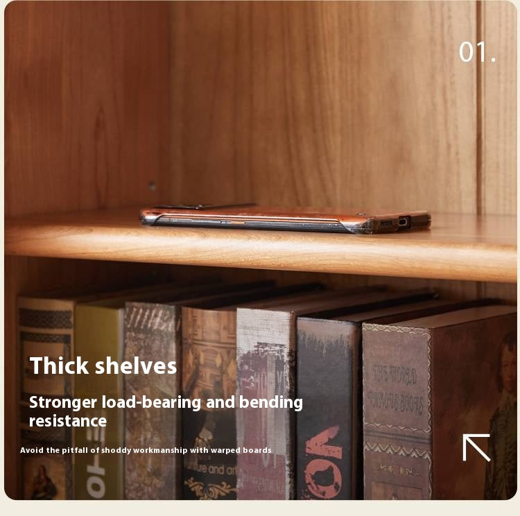 Cherry Solid Wood Middle Ancient Style Bookcase