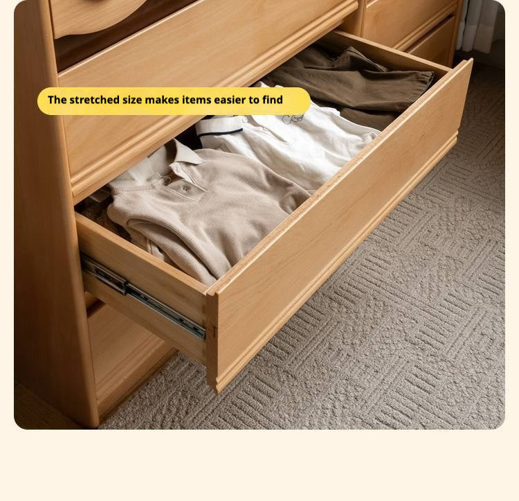 Beech Solid Wood Children's Chest of Drawers