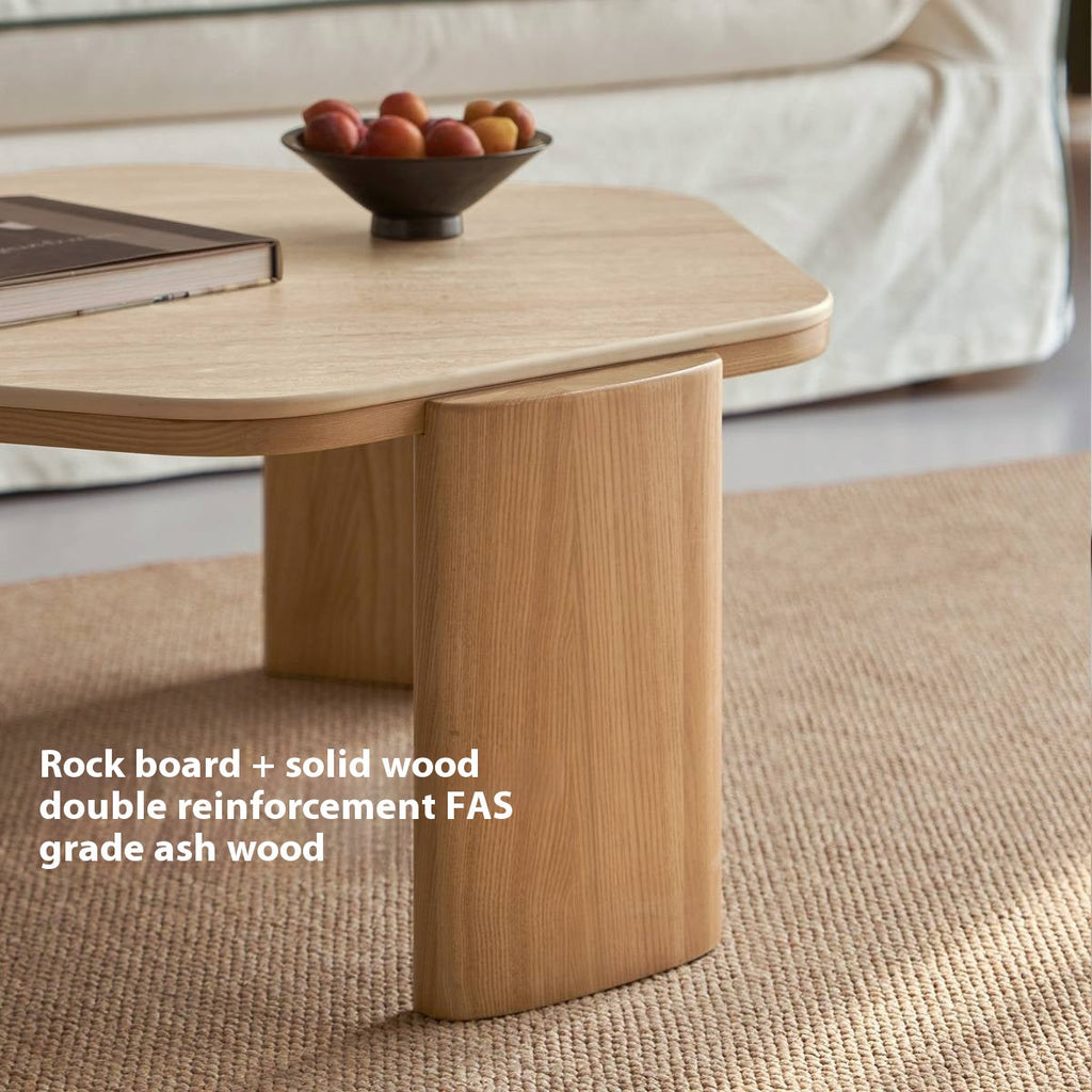 Ash Solid Wood Wabi-Sabi Style Coffee Table