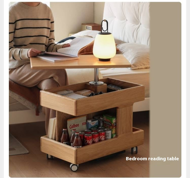 Oak, Ash, Cherry, Black Walnut Solid Wood Rotating Side Table