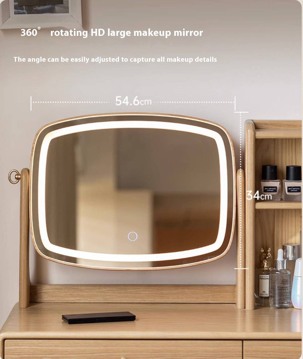 Ash Solid Wood Modern Style Dressing Table Multi Functional