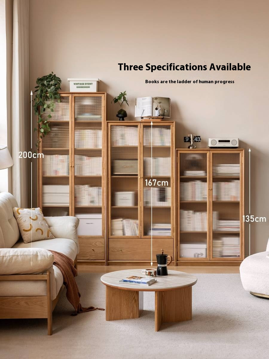 Ash Solid Wood Side Modern Style Cabinet Combination