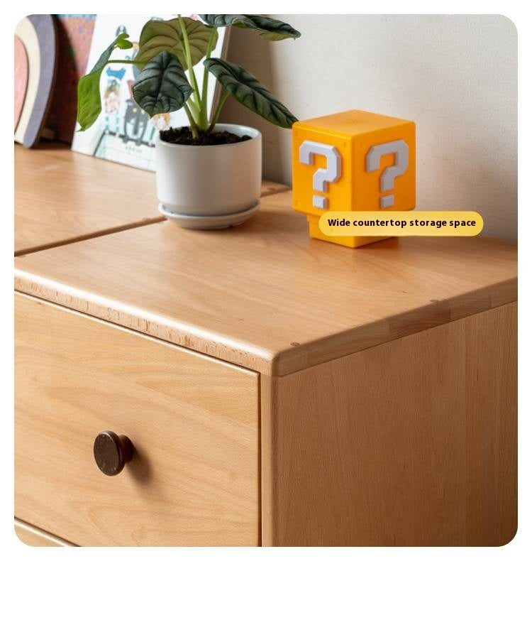 Beech Solid Wood Children's Bucket Cabinet