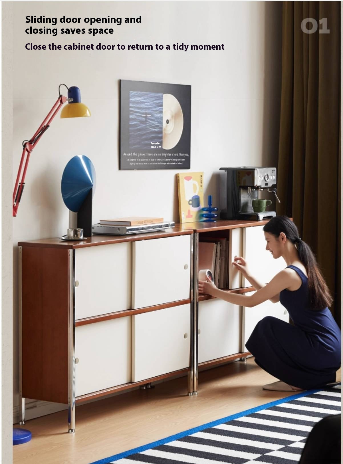 Poplar Solid Wood Bauhaus Style Bookcases Combination