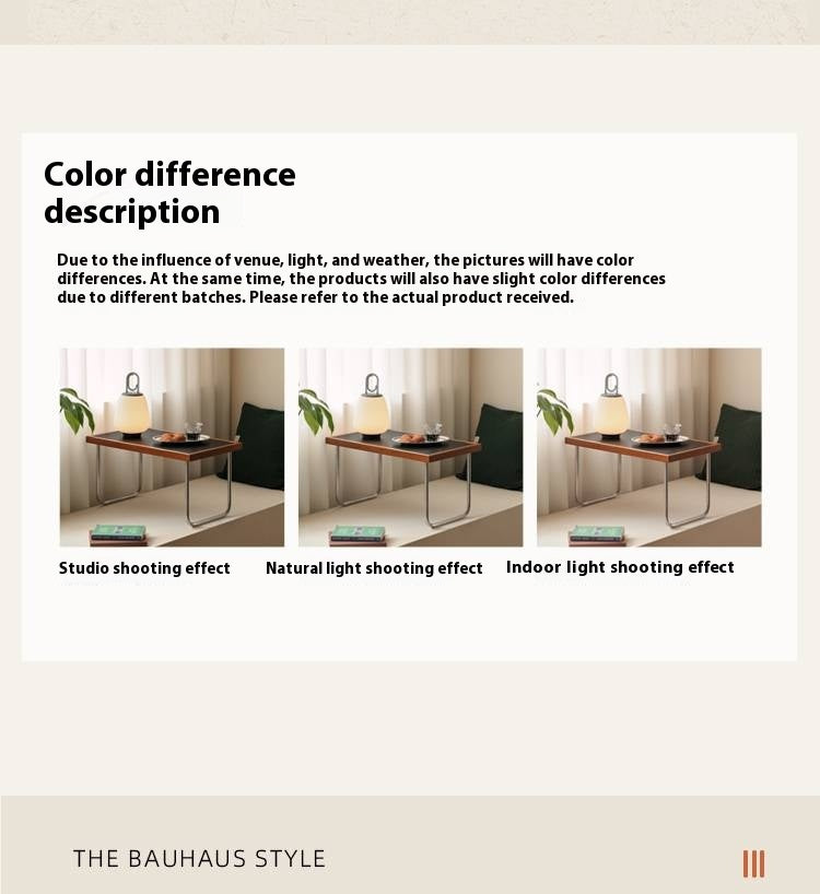 Solid Rubberwood Bauhaus Rock Slab Bay Window Table