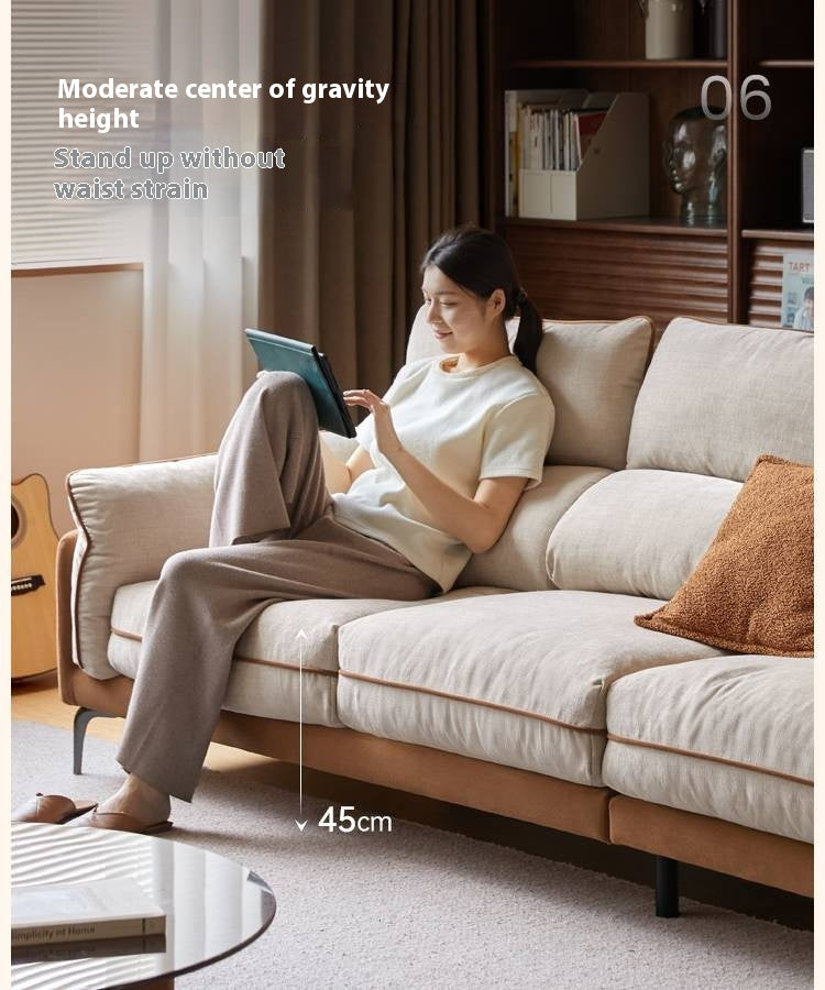 Pine Modern Style High Back Sofa