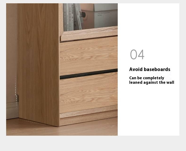 Ash Solid Wood Modern Side Cabinet