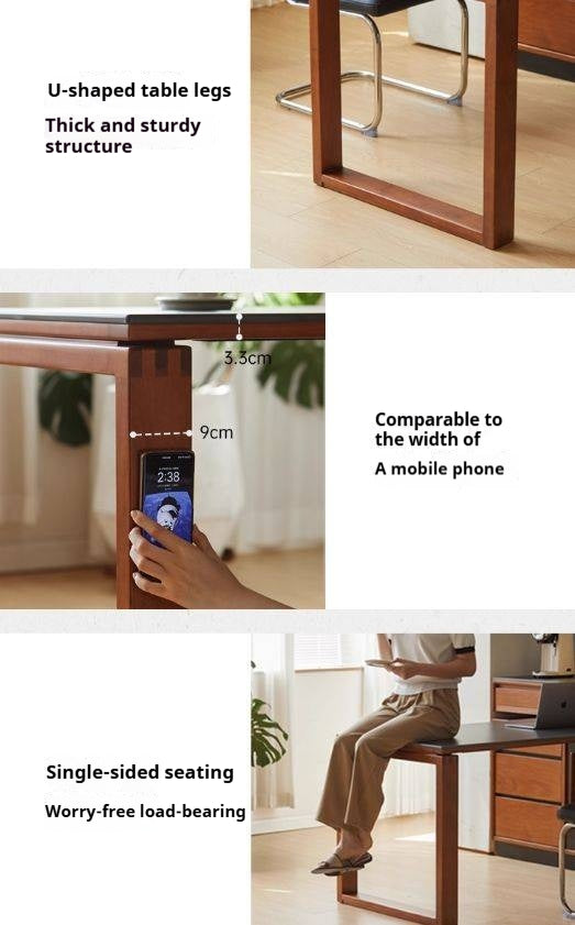 Poplar Solid Wood Island Dining Table Rotatable