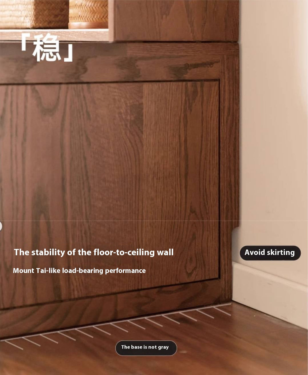 Oak Solid Wood Modern Minimalist Style Bookcase And Storage