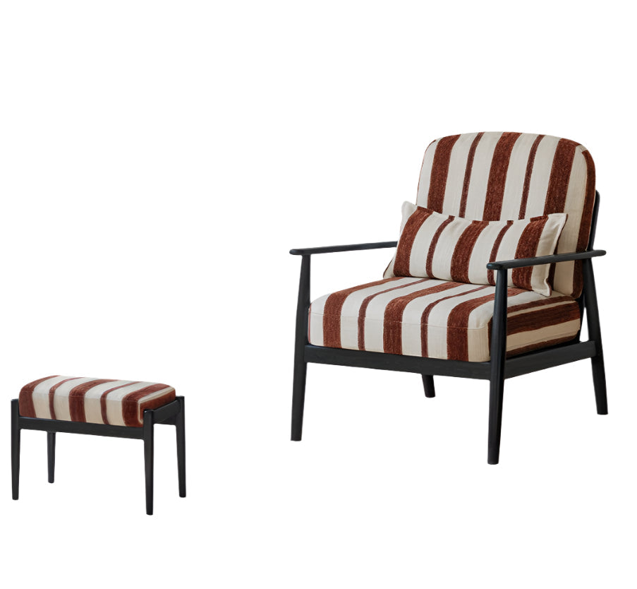 Oak Solid Wood French Retro Single Chair