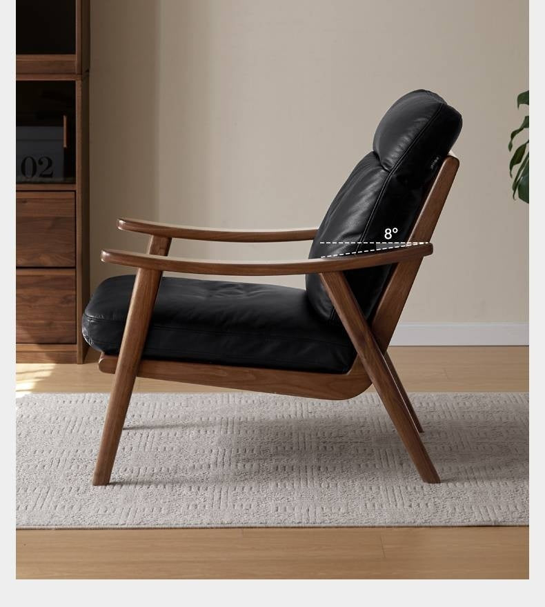 Ash, Black Walnut Solid Wood Armchair