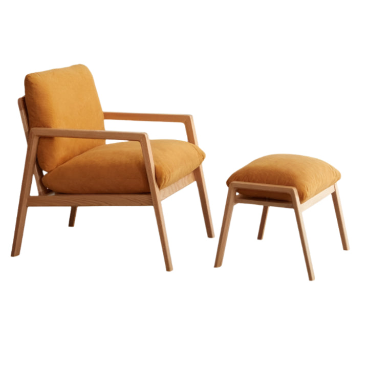 Oak Solid Wood Modern Leisure Lounge Chair