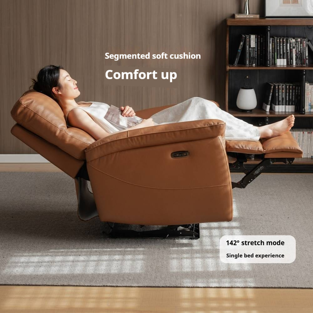 Leather Functional Recliner Electric Sofa