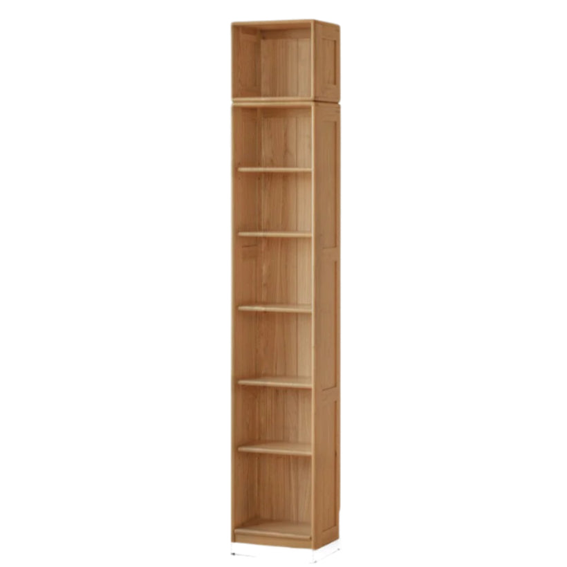 Oak Solid Wood Bookcase Storage Style Floor High