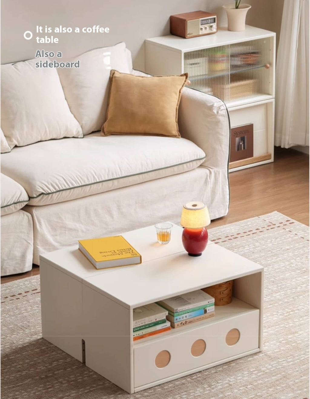 Rubber, Oak Solid wood Module Combination TV Stand.