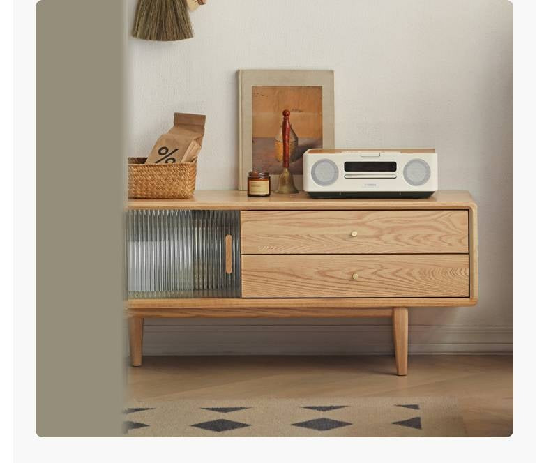 Oak Solid Wood Modern TV Cabinet