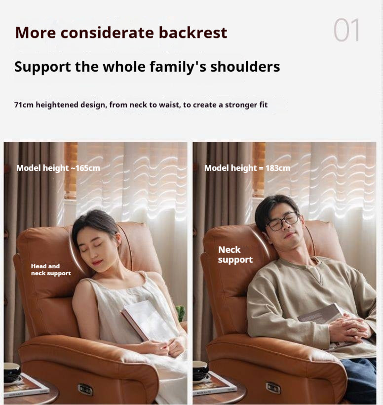 Leather Functional Recliner Electric Sofa