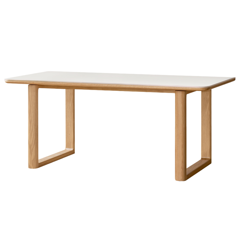 Ash, Oak Solid Wood Rock Board Dining Table