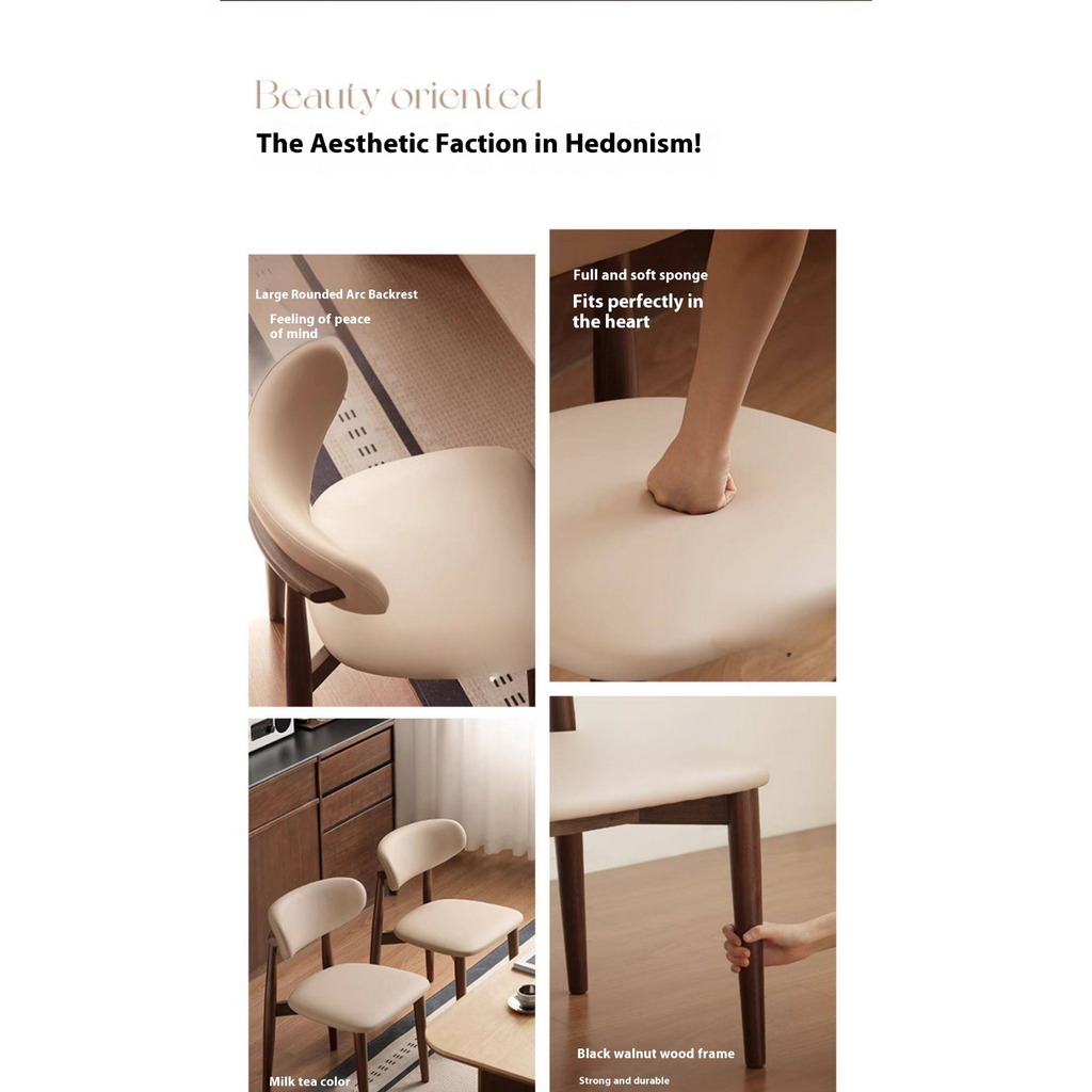 Set 4 pcs Black Walnut, Ash, Oak Solid Wood Dining Chair